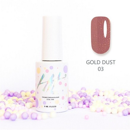 Гель-лак HIT Gel Gold Dust №03