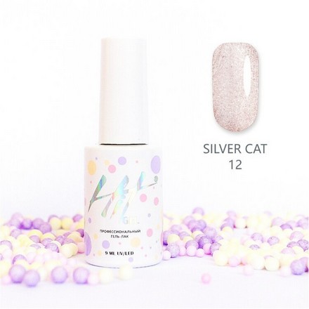 Гель-лак HIT Gel Silver Cat №12