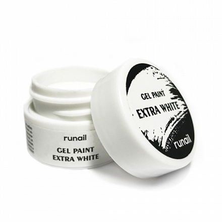 ruNail, Гель-краска Extra White, 7 г