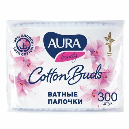 AURA, Ватные палочки, 300 шт.