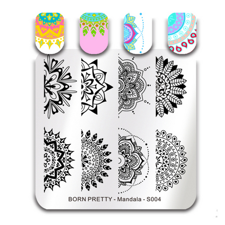 Born Pretty, Пластина для стемпинга Mandala №004