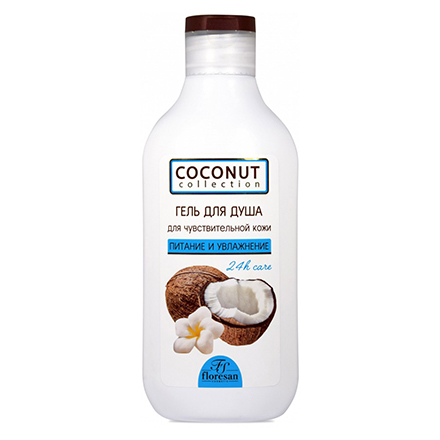 Floresan, Гель-уход для душа Coconut, 300 мл