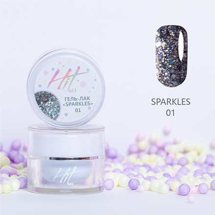 HIT gel, Гель-лак Sparkles №01