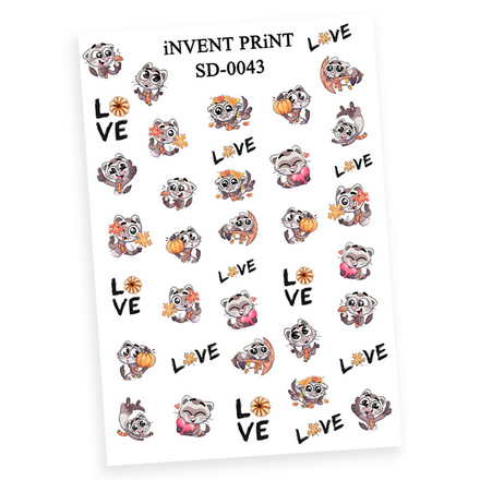 iNVENT PRiNT, Слайдер-дизайн «Кот. Love. Осень» №SD-43