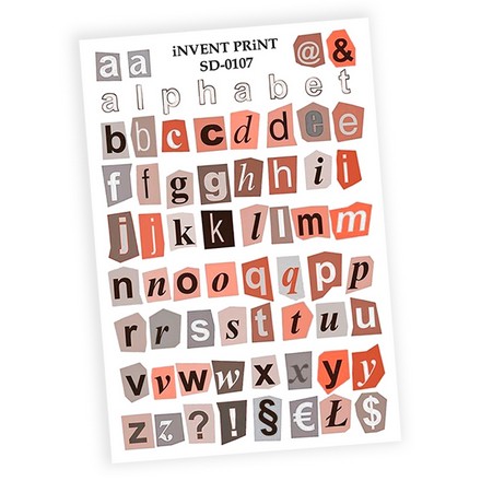 iNVENT PRiNT, Слайдер-дизайн «Буквы. Знаки» №SD-107