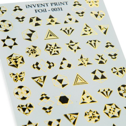 iNVENT PRiNT, Фольгированный слайдер «Геометрические фигуры» №FOiL-031