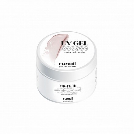 ruNail, Камуфлирующий UV-гель, холодный нюд, 15 г