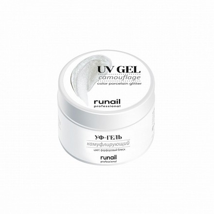 ruNail, Камуфлирующий UV-гель, фарфоровый блеск, 15 г