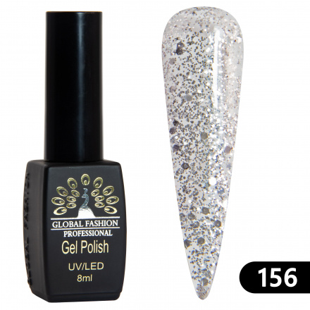 Гель-лак Global Fashion Black Elite №156