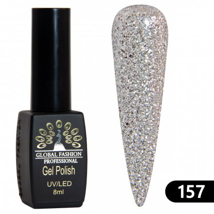 Гель-лак Global Fashion Black Elite №157