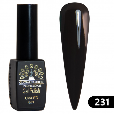 Гель-лак Global Fashion Black Elite №231