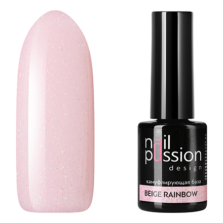 Nail Passion, База Beige Rainbow, 10 мл