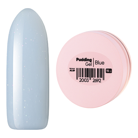 Patrisa Nail, Гель с микроблеском Pudding Blue, 15 г