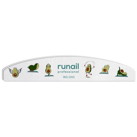 ruNail, Пилка для ногтей «Авокадо», 180/240