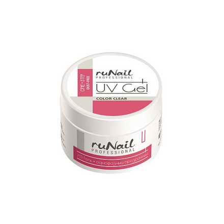 ruNail, Однофазный UV-гель Dust Free, прозрачный, 56 г