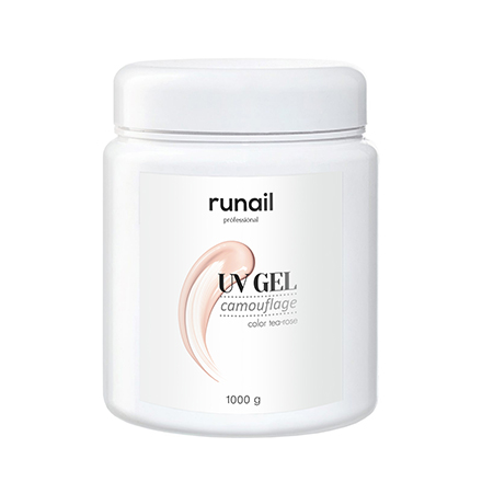 ruNail, Камуфлирующий UV-гель, чайная роза, 1000 г