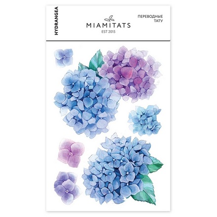 Miami Tattoos, Переводные тату Hydrangea