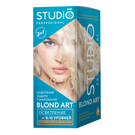 Studio, Осветлитель для волос 3D Blond Art, 10 уровней