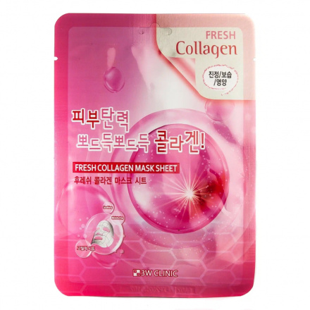 3W CLINIC, Маска для лица Fresh Collagen Mask Sheet