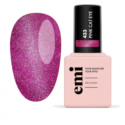 Гель-лак EMI EMILac Pink Сat Eye №433