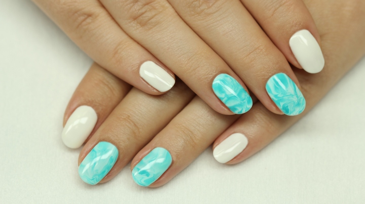 Bluesky Flower Gel: дизайн акварелью