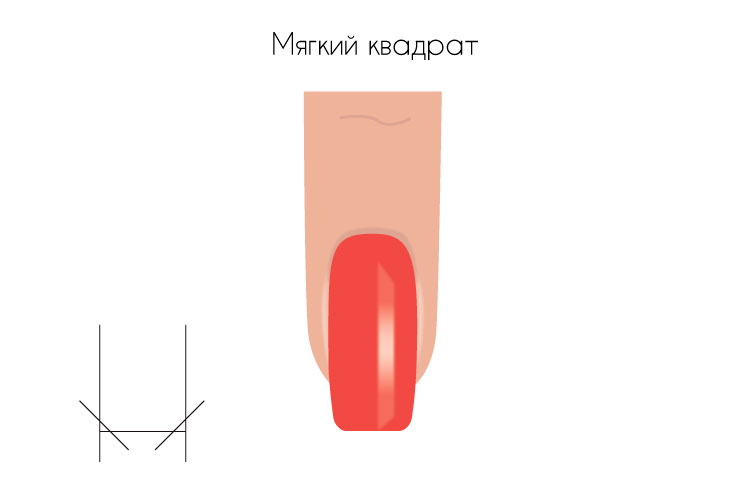 Запил формы свободного края ногтя. Рисунок 3