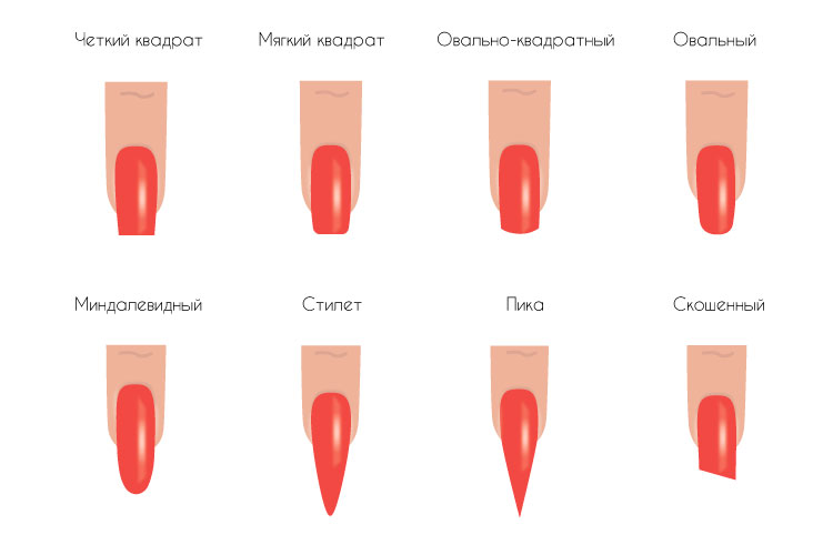 Запил формы свободного края ногтя. Рисунок 1