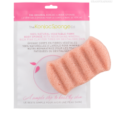 THE KONJAC SPONGE COMPANY, СПОНЖ 6 WAVE BODY KONJAC SPONGE PINK CLAY