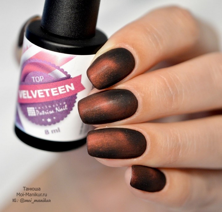 Топ Patrisa Nail Velveteen на гель-лаке «Кошачий глаз»