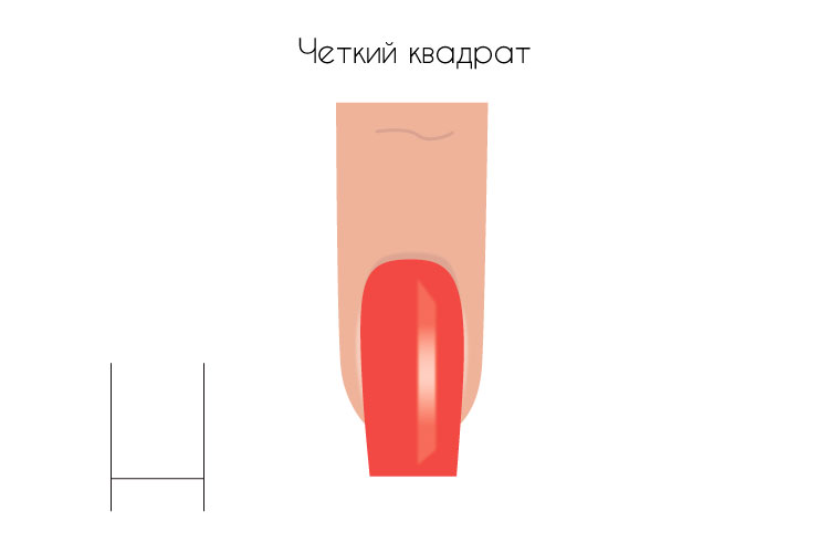 Запил формы свободного края ногтя. Рисунок 2